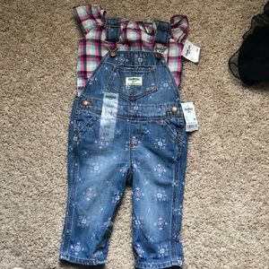 OshKosh girls Overall set NWT.